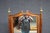 Edwardian Style Mahogany Cheval Dressing Mirror With Brass Accents For Sale - Image 9 of 13