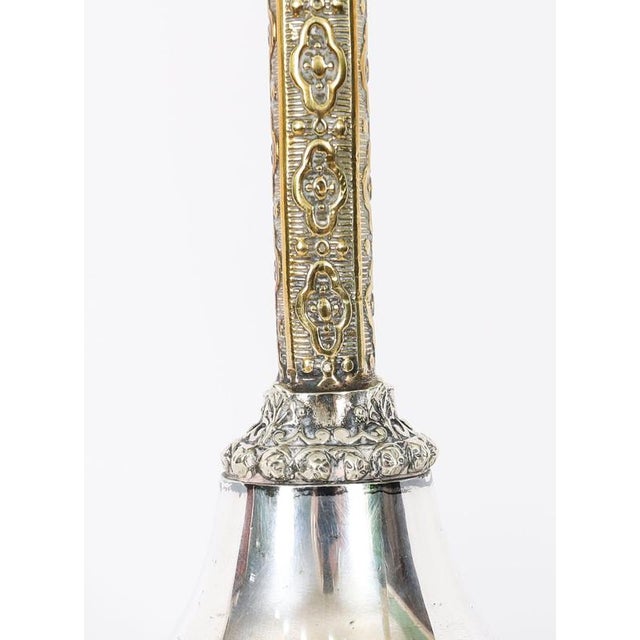 A superb parcel gilt and silver plated table lamp, bearing the makers mark of the world renowned retailer 'Mappin & Webb's...