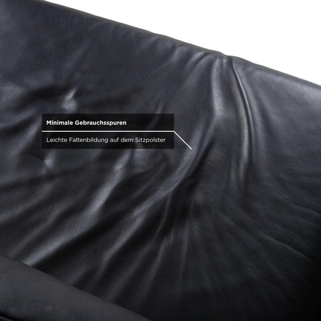 Plura Leather Corner Sofa in Black from Rolf Benz For Sale - Image 12 of 18
