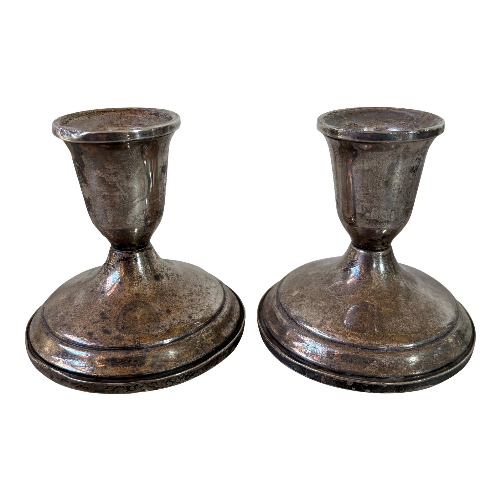 Towle Sterling Silver Weighted Candlesticks (Pair) | Chairish display picture 1