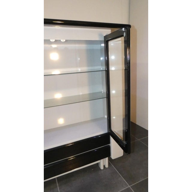 1980s Two-Tone Lacquered Wood Bar Cabinet, Italy, 1980s For Sale - Image 5 of 14