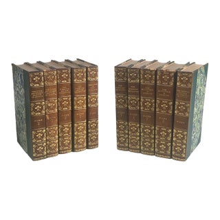 Antique Leather Bindings - American History Books by Harvard Professor John Fiske - 10 Volumes For Sale