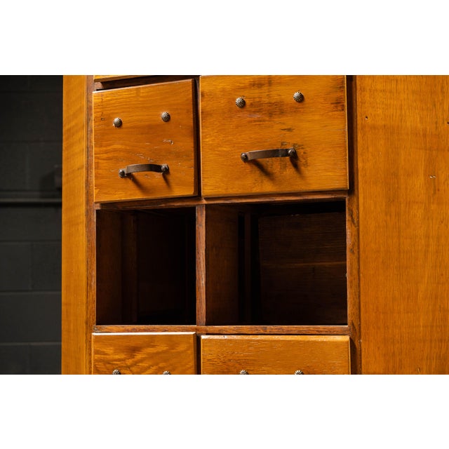 Brown Early 20th Century Rotating Hardware Cabinet With Pull Drawers For Sale - Image 8 of 10