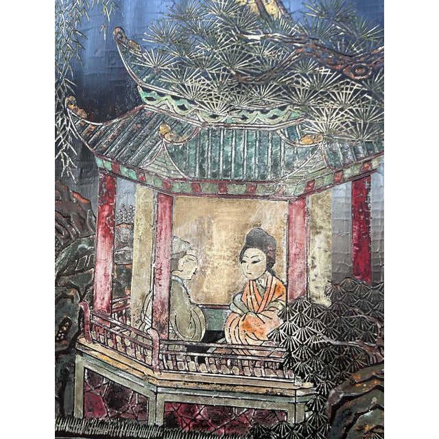 1970s Ming Dynasty Style Coromandel Four Panel Screen For Sale In New York - Image 6 of 10