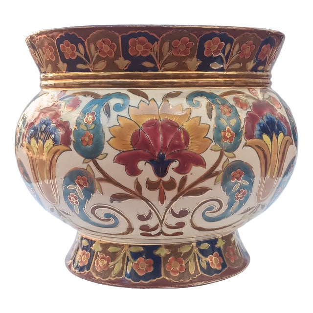 Vintage Ceramic Planter from Fischer Budapest, 1920s For Sale