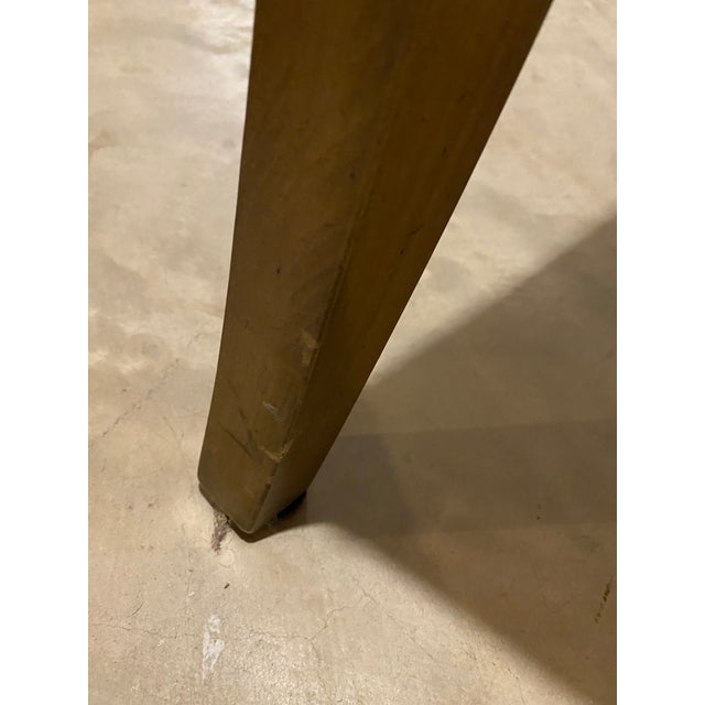 Contemporary Wood Framed Striped Easy Chair For Sale In Chicago - Image 6 of 8