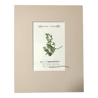 2-Sided Print from "Flower Children" (1910) w/11x14 Mat: Ghost Flower/Cock'sCmb For Sale