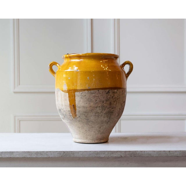 19th Century 19th Century French Terracotta Jug with Ochre Glaze For Sale - Image 5 of 11