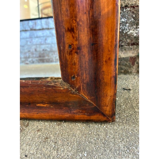 Vintage Wooden Mirror For Sale - Image 13 of 14