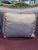 Early 21st Century Lavender Silk Sofa Chair With Ornate Wood Frame and Pillow For Sale - Image 5 of 12