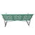 Metal 1950s Woodard Style 3 Seat Steel & Aluminum Scrolling Garden Sofa Bench For Sale - Image 7 of 11