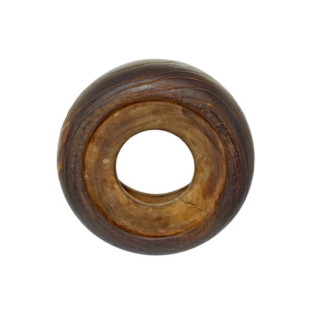 Brown Antique Japanese Inlaid Wood Hibachi Brazier with Copper Liner Cachepot Meiji For Sale - Image 8 of 9
