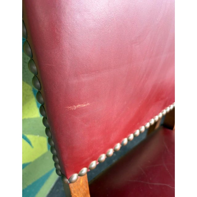 Spanish Revival Spanish Revival Leather Dining Chairs - 6 For Sale - Image 3 of 13