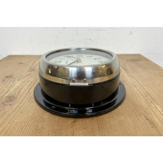 Vintage Black Kappa Maritime Wall Clock, 1980s For Sale - Image 10 of 18