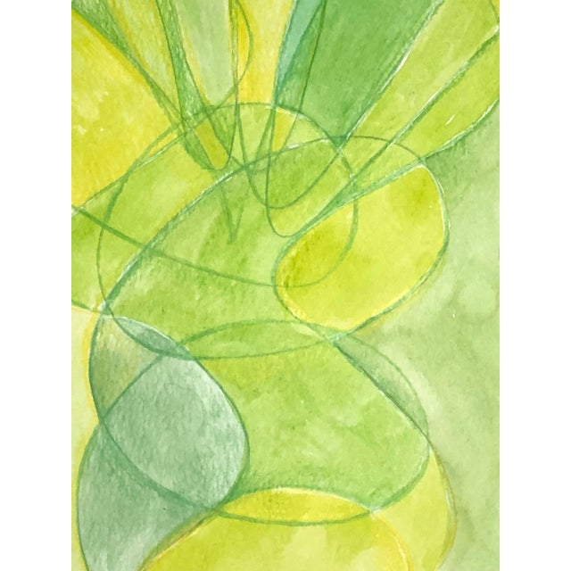 This original abstract artwork was created watercolor and watercolor pencil. COA included. Unframed. Cassandra Linnea...