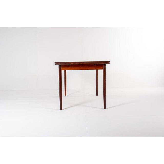Wood Mid-Century Scandinavian Teak Extendable Dining Table, 1960s For Sale - Image 7 of 15