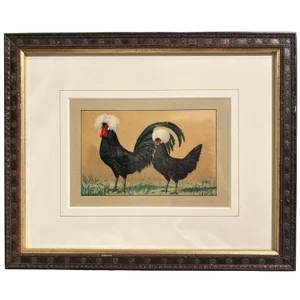 Early 1900s Kramer Poultry Chromolithograph, Framed
