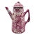 Late 20th Century Maximalist Pink Chinoiserie Lidded Coffee Pot, Fine Crackle Glaze Porcelain 11.75" For Sale - Image 4 of 17