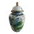 Vintage Zi Jin Cheng Chinese White Cloisonne Floral Lidded Ginger Jar - 11.5" H For Sale