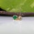 Natural Zambian Emerald Solitaire Stud Earrings: Solid 14k Gold Bezel Set Studs, Pair For Sale In Columbus - Image 6 of 7