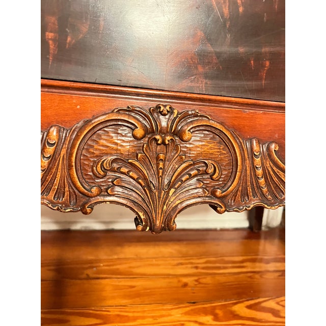 1920s Chippendale Revival Figured Mahogany High Chest of Drawers For Sale In West Palm - Image 6 of 12