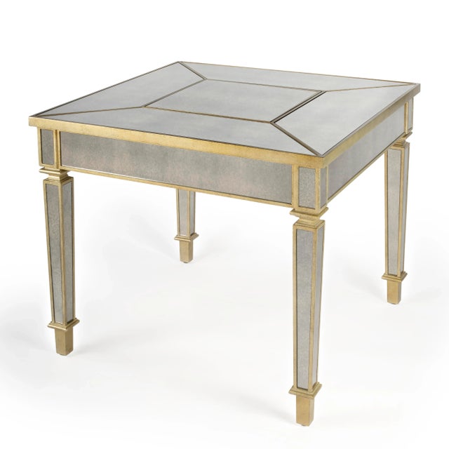 Celeste Mirrored Game Table, Silver For Sale - Image 10 of 10