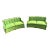 Baker Furniture Hollywood Regency Sofas Dated 1963 With Original Emerald Upholstery - a Pair For Sale