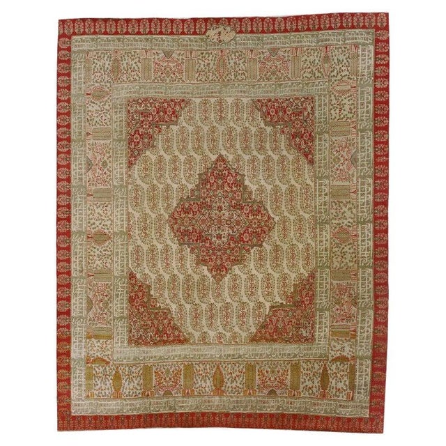 Antique Persian Tabriz Dowry Rug For Sale - Image 15 of 18
