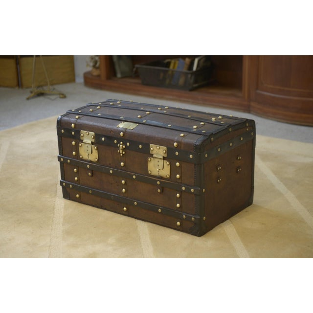 Vintage Travel Trunk, 1940s For Sale - Image 9 of 9