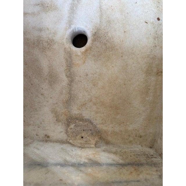 Antique Hand-Carved Stone Farmhouse Sink Basin With Rustic Architectural For Sale - Image 11 of 11