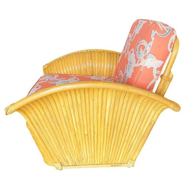 Restored Rattan "Golden Girls" Sofa & Lounge Chairs Livingroom Set For Sale In Los Angeles - Image 6 of 14