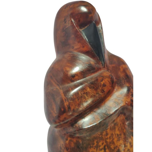 Figurative Sculpture of Woman with Niqab in Wood, 1960s For Sale - Image 11 of 14