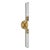 AERIN for Visual Comfort Signature Casoria 23" Linear Sconce in Hand-Rubbed Antique Brass with Clear Glass For Sale