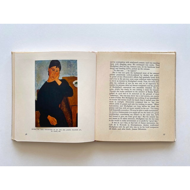Amedeo Modigliani Vintage 1958 First Edition Lithograph Print Mid Century Modernist Hardcover Art Book For Sale - Image 15 of 18