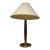 1950s Mid Century Walnut and Brass Table Lamp For Sale