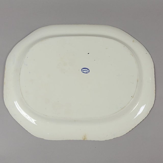 Early 21st Century Large English Antique Blue Copeland Spode's Tower Platter Serving Tray For Sale - Image 5 of 5