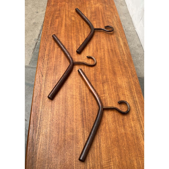 Brown Vintage Wood Coat Hangers, 1970s, Set of 4 For Sale - Image 8 of 12
