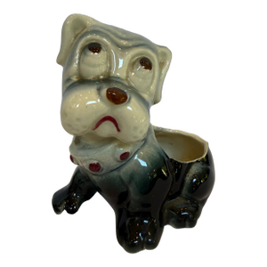 1940s Porcelain Large Eye Puppy Planter