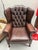 Brown Leather Wing Chair, 1980s For Sale - Image 3 of 6