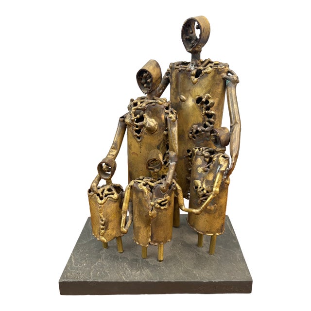Brutalist Torch Cut Sculpture by James Garner, Signed 1966 For Sale