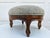 Blue and Brown Tweed Upholstered Oval Footstool For Sale - Image 6 of 12