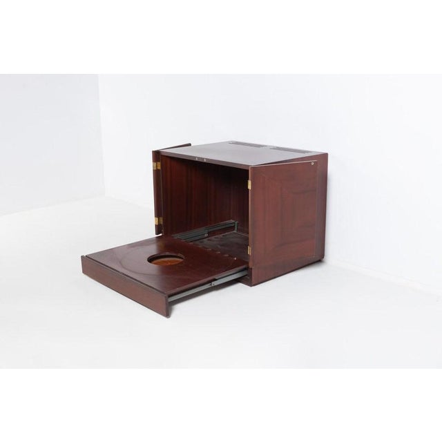 Vintage Bar Cabinet with Brass Markings For Sale - Image 6 of 17