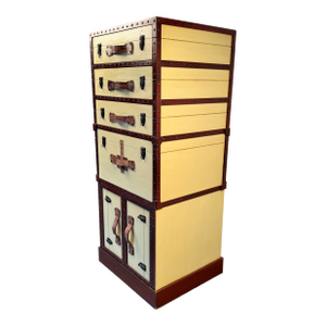Mid 20th Century Vintage Steamer Trunk Dresser
