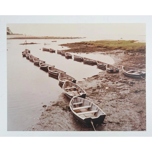 Modern Vintage 1968 Richard Bray Rye Ny Boats on Beach Photograph For Sale - Image 3 of 3