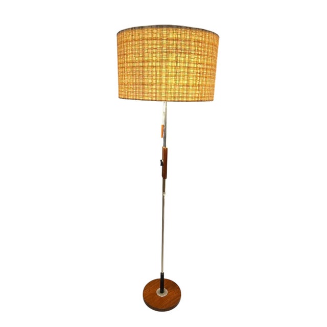 Chrome Metal Floor Lamp from Temde Leuchten, 1950s For Sale - Image 11 of 14