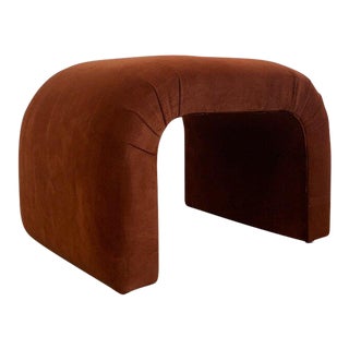 Made to Order Burnt Orange Waterfall Stool For Sale
