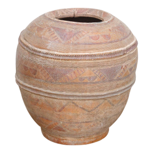 Hand- Etched African Terracotta Floor Planter