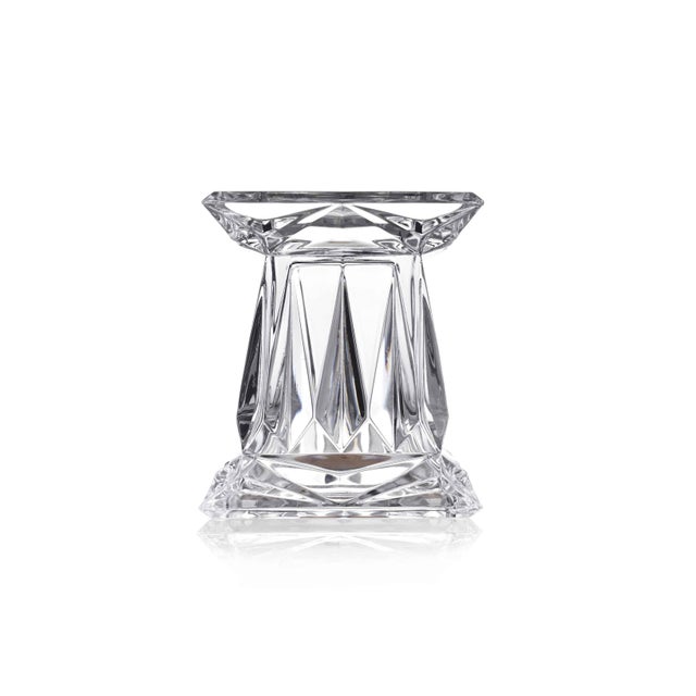 Modern Late 20th Century Crystal Dual-Purpose Pillar Candle Holder & Vase Waterford - One Piece For Sale - Image 3 of 12