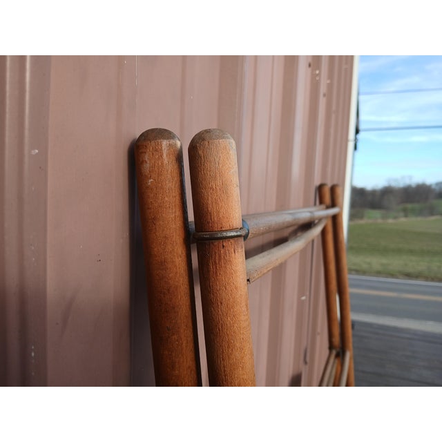 Antique Wooden Trifold Ladder Drying Rack 1900s For Sale - Image 14 of 18