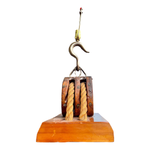 Vintage Marine Pulley Block Lamp